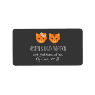 Etiqueta Gatos rústicos da floresta de Boho que Wedding o