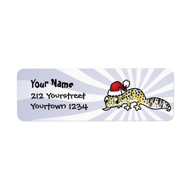 Etiqueta Gecko Leopardo Natal (Frente)