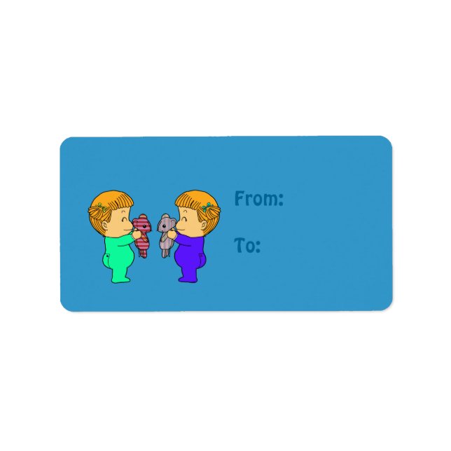 Etiqueta Gêmeos bonitinhos (Frente)
