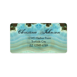 Etiqueta Gemstone Azul Moderno Doce 16 Aniversário