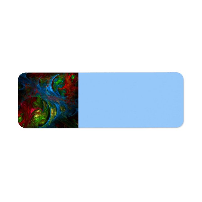 Etiqueta Genesis Blue Abstrato Art (Frente)