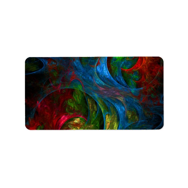 Etiqueta Genesis Blue Abstrato Art (Frente)