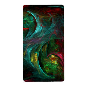 Etiqueta Genesis Nova Abstrato Art Fractal