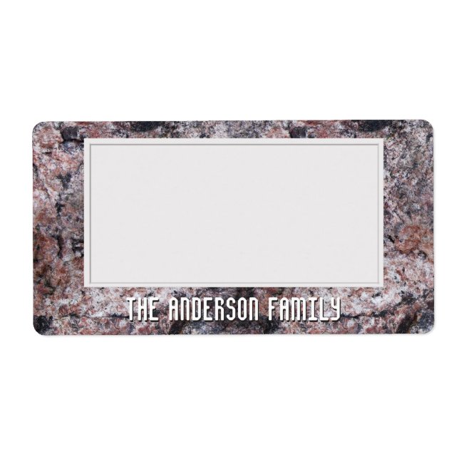 Etiqueta Geology Pinkish Rock Texker (Frente)