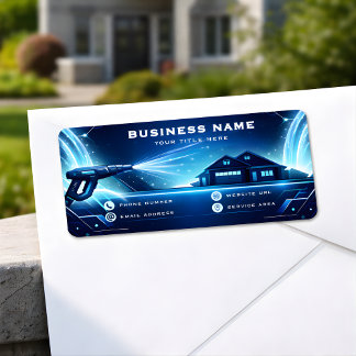 Etiqueta Geometric Residential Pressure Washing Glow