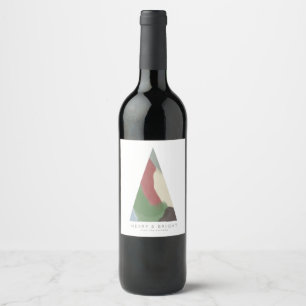 Etiqueta geométrica abstrata do vinho da árvore
