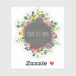 Etiqueta geométrica floral da etiqueta de Boho