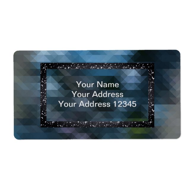 Etiqueta Geométrico, abstrato, padrão (Frente)