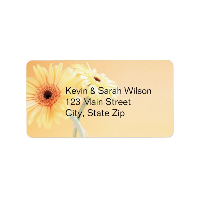 Etiqueta Gerbera Daisy Address Labels (Frente)