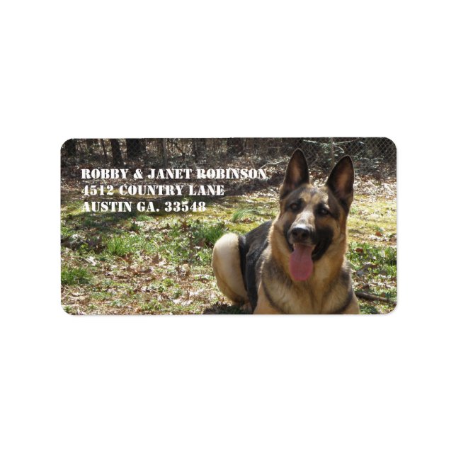 Etiqueta German shepherd Address Stickers (Frente)