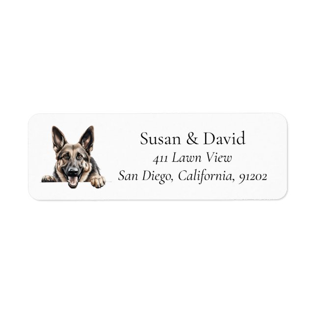 Etiqueta German shepherd Cachorro Invólucro De Animais De C (Frente)