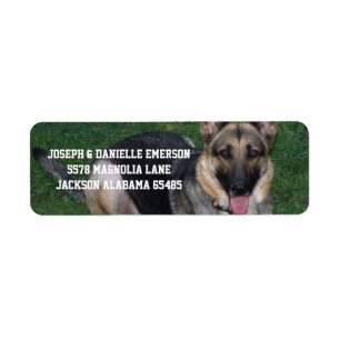 Etiqueta German Shepherd Dog Address Labels
