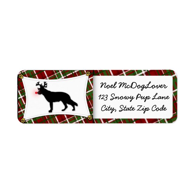 Etiqueta German shepherd Natal (Frente)