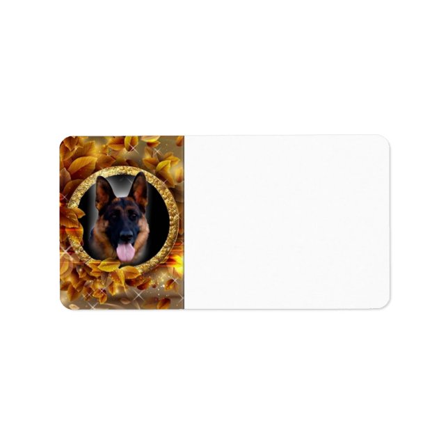 Etiqueta German shepherd Real (Frente)