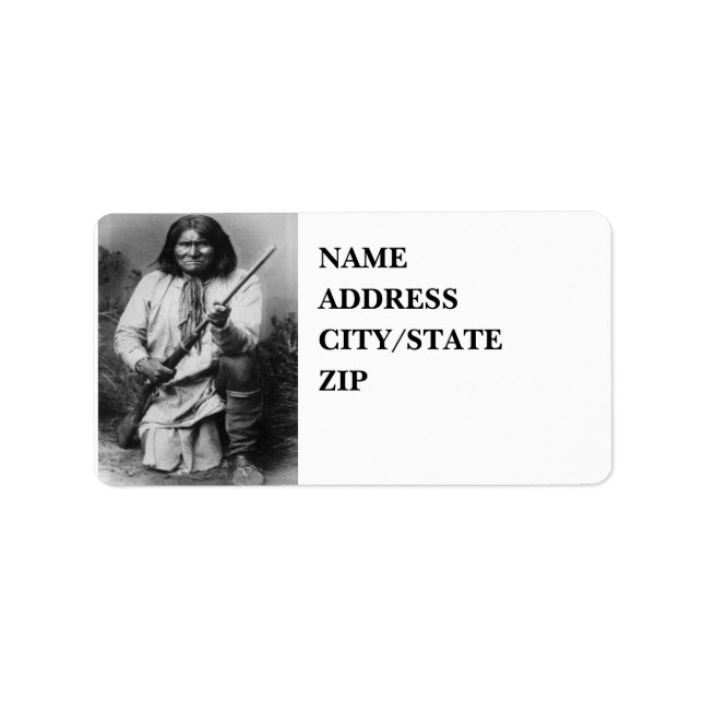 Etiqueta Gerônimo com arma pronta (Frente)