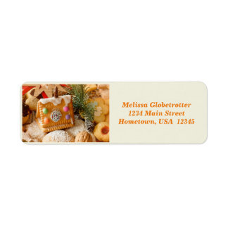 Etiqueta Gingerbread House Return Address Label