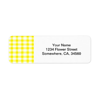 Etiqueta Gingham Amarelo