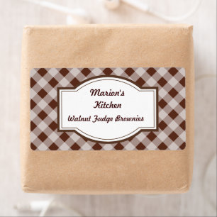 Etiqueta Gingham Baking Kitchen Gift Labels