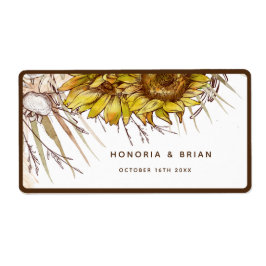 Etiqueta Girassol de mostarda russa