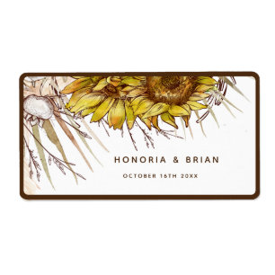 Etiqueta Girassol de mostarda russa