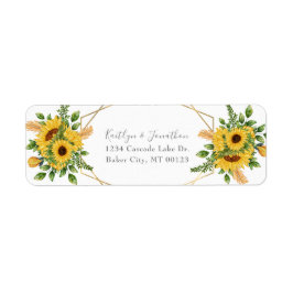 Etiqueta Girassol FLORAL Geométrico Dourado Russo