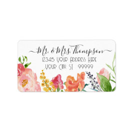 Etiqueta Girassol Floral Watercolor Amarelo Folhagem Branca