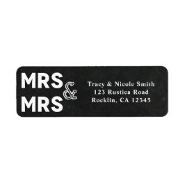 Etiqueta Giz de Lousa Casamento Sra. & Sra. Noivado