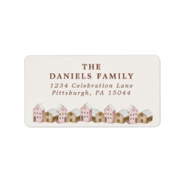 Etiqueta giz endereço nórdico da casa natural moderna do sc