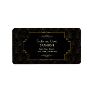 Etiqueta Glam Art Deco Excelente Gatsby Wedding