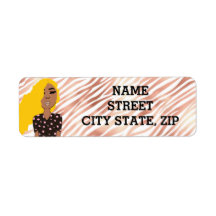 Glam Girls Rosa Dourado Wavy Lined Address