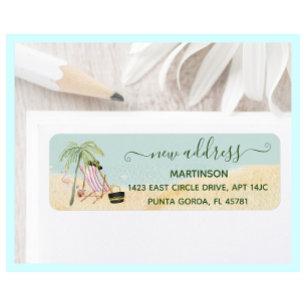 Etiqueta Glam Love the Beach Moveu novo endereço de retorno