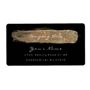 Etiqueta Glam Sparkly Glitter Black Bright Ivory Foxier