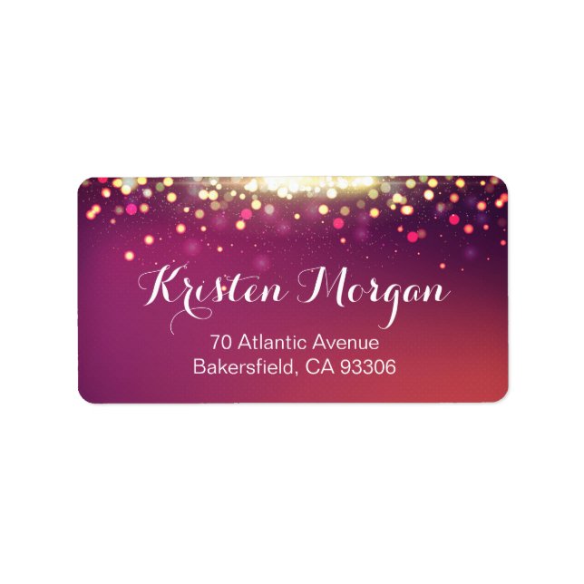 Etiqueta Glamor Dourado Dpontos de brilho  (Frente)