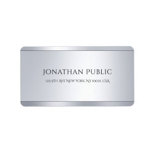 Etiqueta Glamor Modelo Professional Silver Modern Chic