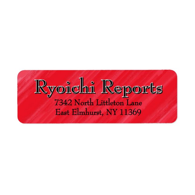 Etiqueta Glamor Vermelho Rosa Personalizado (Frente)