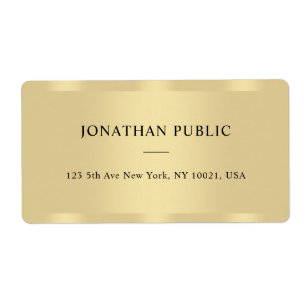 Etiqueta Glamorosa e Dourada remessa elegante de Modelo mod