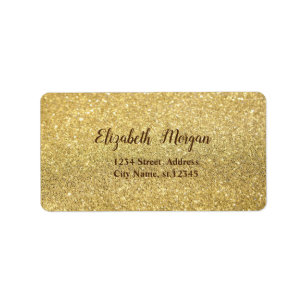 Etiqueta Glamorous Glitter Elegante, Bokeh