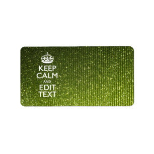 Etiqueta Glamour Verde Lima Mantenha Calma Frase