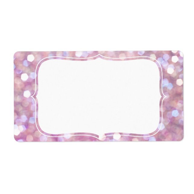 Etiqueta Glitter de Bokeh Mole (Frente)