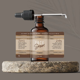 Etiqueta Glitter Dourado Elegante Frasco Cosmético de Cerco