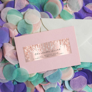 Etiqueta Glitter Drivers Rosa Diamond Return Address Labs E