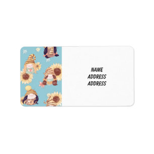 Etiqueta Gnome Damas E Girassóis