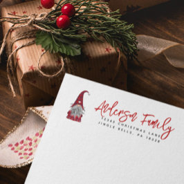 Etiqueta Gnomo Personalizado do Elf Feliz Natal Feliz