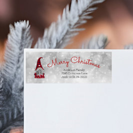 Etiqueta Gnomo Personalizado do Elf Feliz Natal Feliz