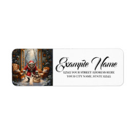 Etiqueta Goblin de Natal assustador - Papais noeis de Mau d