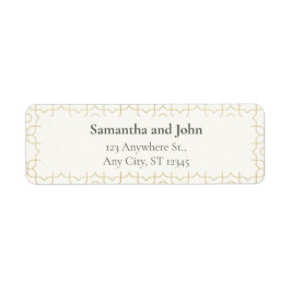 Etiqueta Gold Geometric Wedding Return Address Labels