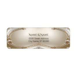 Etiqueta Golden Ornate Frame Pear Return Address Label