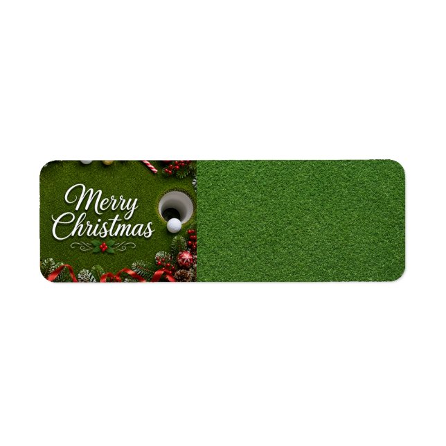 Etiqueta Golf Natal no putting green (Frente)