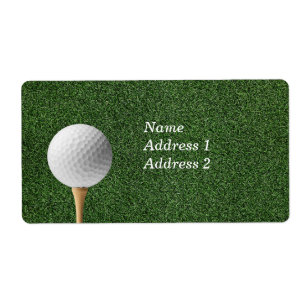 Etiqueta Golfe com grama verde