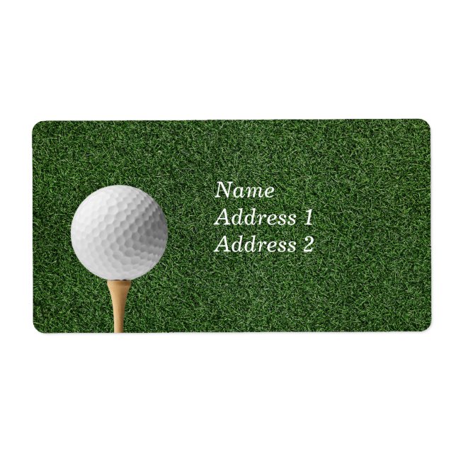 Etiqueta Golfe com grama verde (Frente)